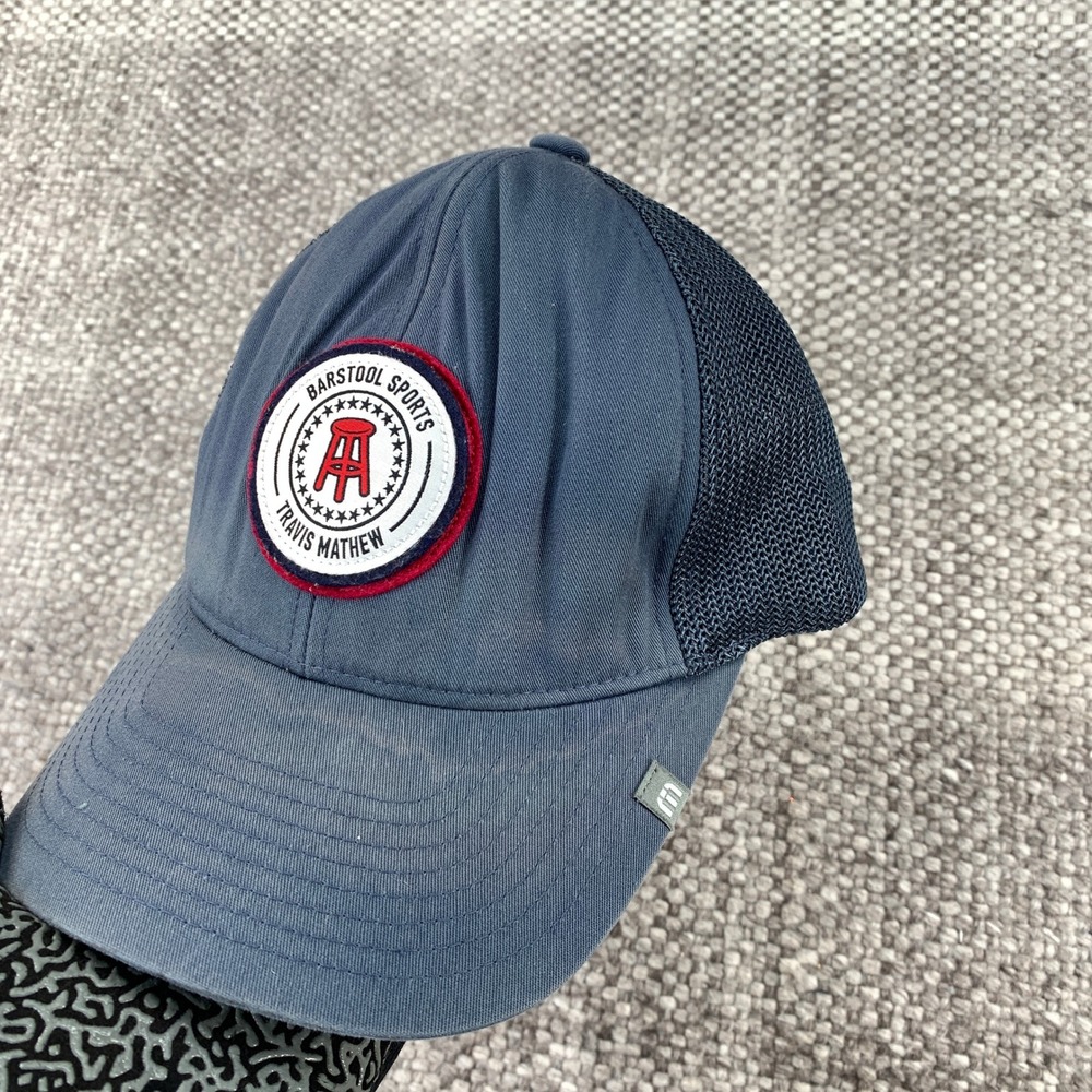 TravisMathew Barstool Sports Hat Mens OS Slate Blue Mesh Trucker Snapback Cap